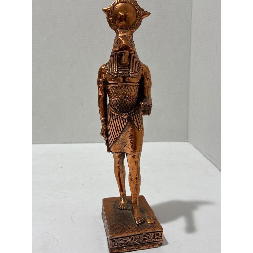 Copper Ra Statue Ancient Egyptian Sun God Re sun god Ra or sky god falcon head
